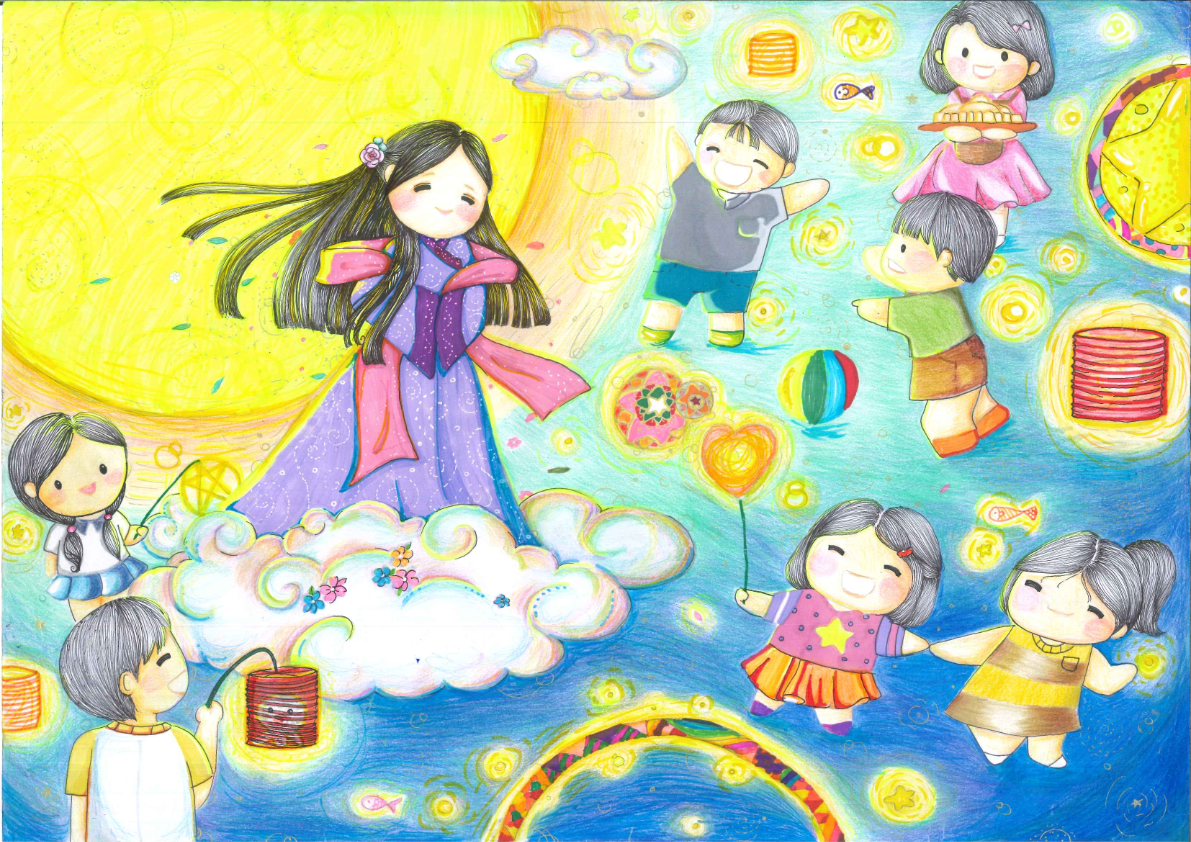 Tranh vẽ Hội thi vẽ tranh theo chủ đề Vui trung thu 2015 - Tranh vẽ số 1