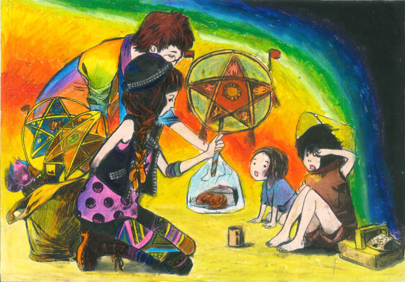 Tranh vẽ Hội thi vẽ tranh theo chủ đề Vui trung thu 2015