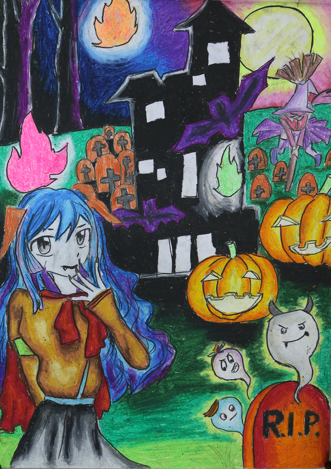 Tranh vẽ "Lễ hội Halloween 2017" - Tranh vẽ số 4