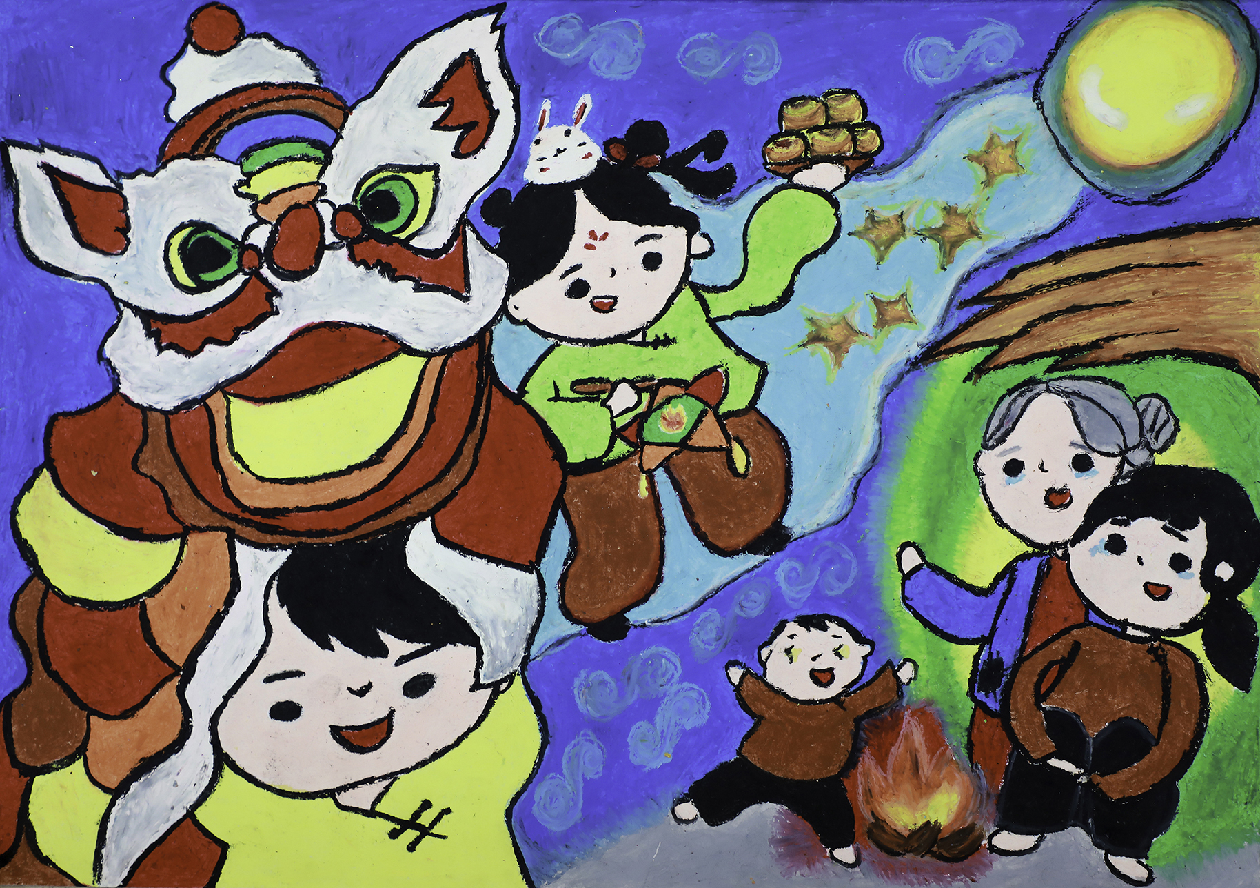 Hội thi vẽ tranh theo chủ đề Vui trung thu 2020 - Tranh vẽ số 12<img src='/App_Themes/Default/Images/iconnew.gif' alt='' />